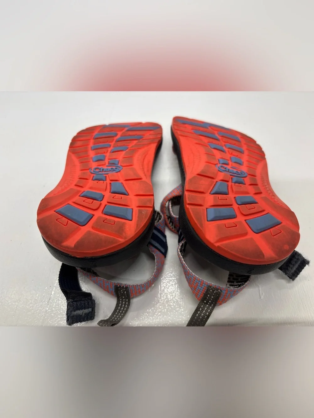 Chaco Kids Z/1 Classic Sandals Youth Size 2 Orange Blue Hiking Outdoor